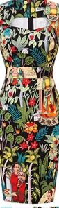 Vintage style Frida Khalo midi dress